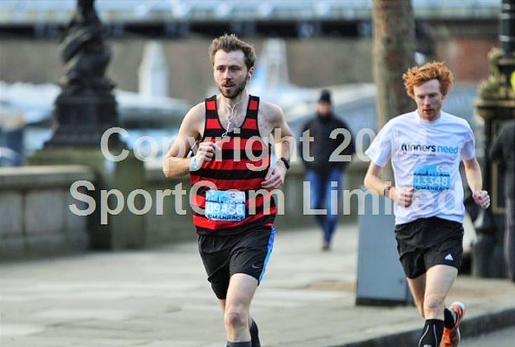 Looking slightly gaunt....but leading the race for another minute or so