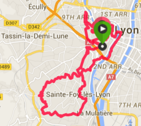 Lyon Urban Trail Map
