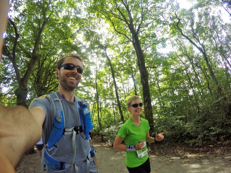 Going around Valand Park with Pippa in her 10k